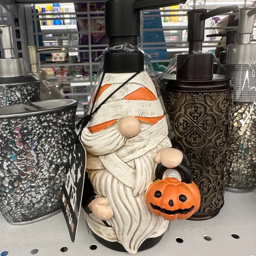 Halloween Mummy Soap Dispenser with Pumpkin
